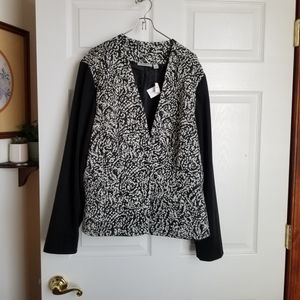 NWT Dress Barn black-and-white blazer - XL